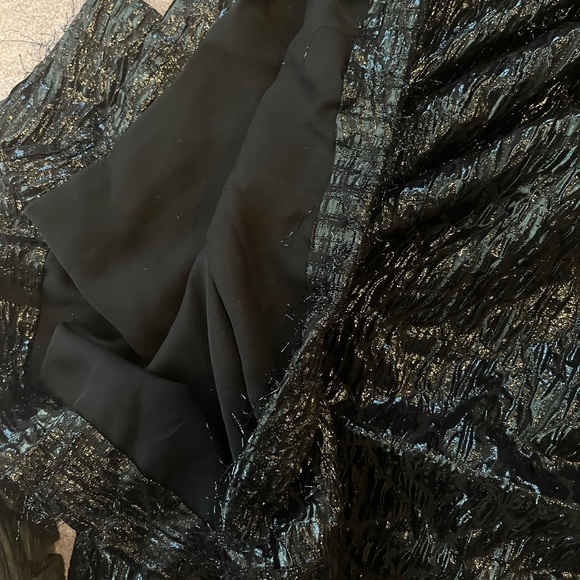 New without tag sample J Mendel black lame mermaid gown evening dress size 6 - Picture 6 of 15